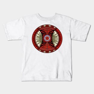 Abstraction with elements of national ornament.Eight-pointed star Kids T-Shirt